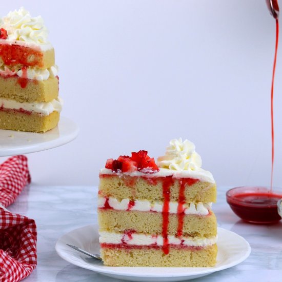 Strawberries and Cream Cake