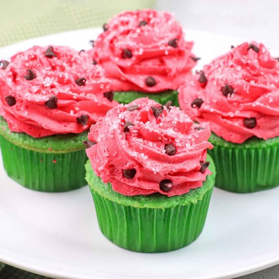 Watermelon Cupcakes For The Summer