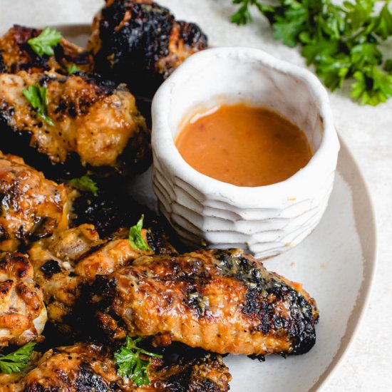 Peach Ginger Chicken Wings