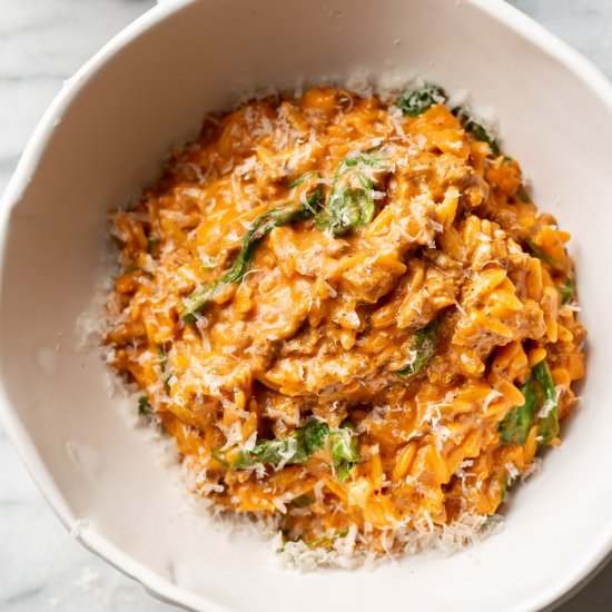 ground beef orzo