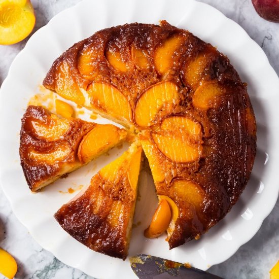 Caramelized Peach Upside Down Cake