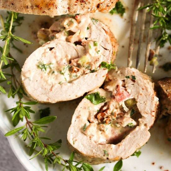 Cream Cheese Stuffed Pork