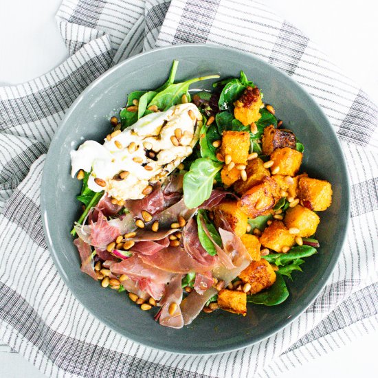 Burrata, Prosciutto, & Squash Salad