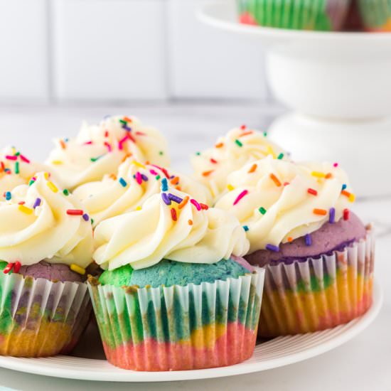 Rainbow Cupcakes