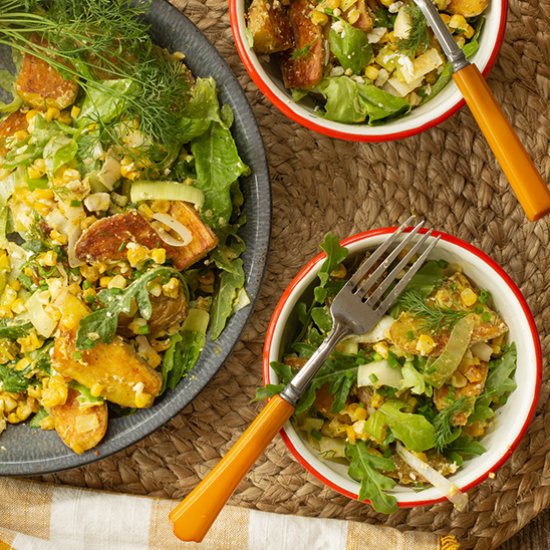 Caesar Oven-Roasted Potato Salad