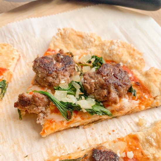 2 Ingredient Crust Meatball Pizza