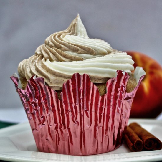 Peach Bourbon Cupcakes