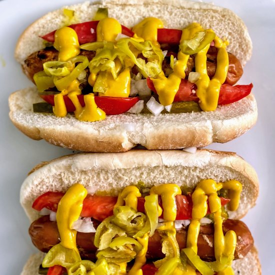 Vegan Carrot Dogs (Chicago Style)