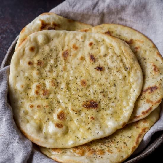 Quick Garlic & Herb Flat Bread