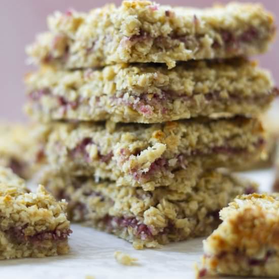 Vegan Raspberry Flapjacks