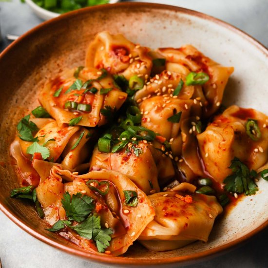 Spicy Chicken Wontons