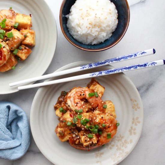 General Tso’s Shrimp and Tofu