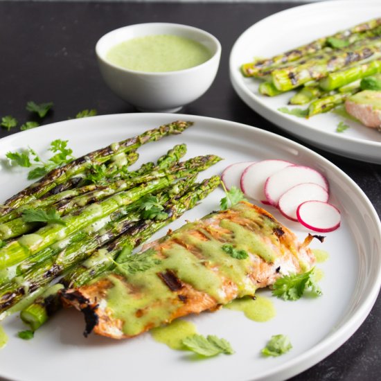 Grilled Salmon & Asparagus