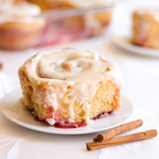 Raspberry Cinnamon Rolls