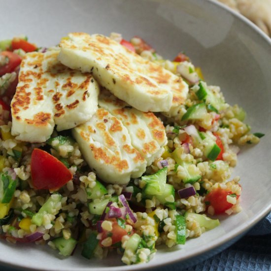 Halloumi and Bulgur Wheat Salad