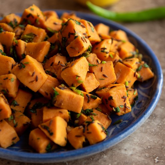 Sweet Potatoes w/ Cumin Seeds