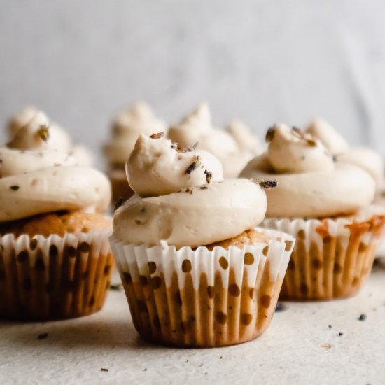 Earl Grey Lavender Vegan Cupcakes