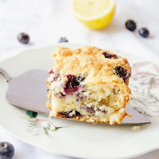 Moist Vegan Lemon Blueberry Cake