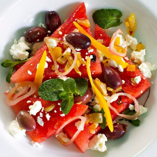 Watermelon + Feta Salad w/ Marinate