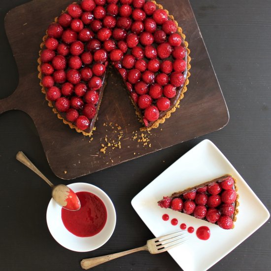 Frenchy’s Chocolate Raspberry Tart