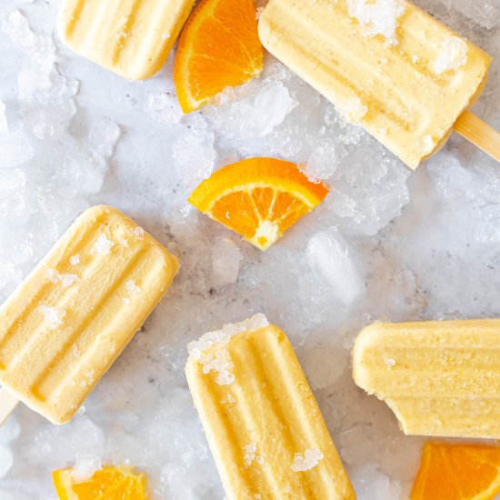 Orange Creamsicle Popsicles