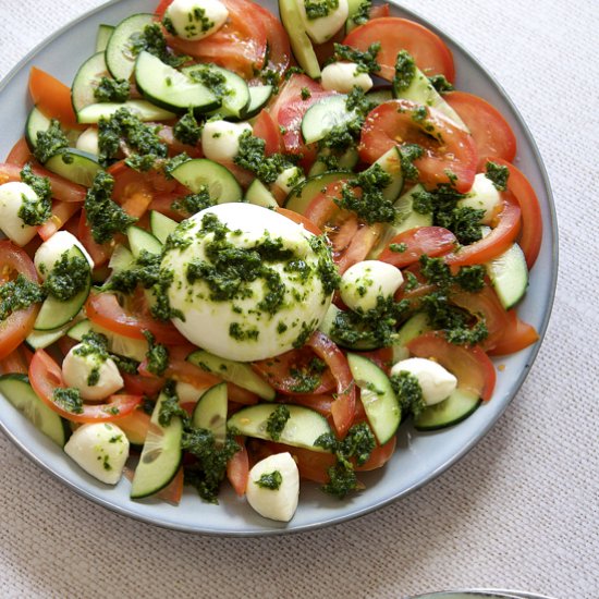 Tomato salad with persillade