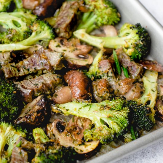 Sheet Pan Beef & Broccoli