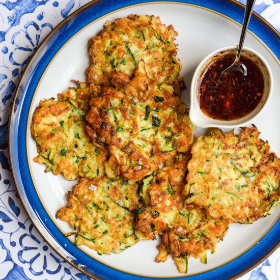 Courgette & Halloumi Fritters