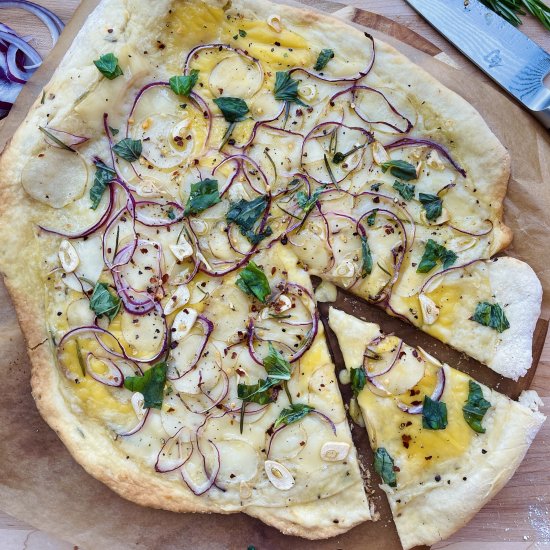 Rosemary Potato Bechamel Veg Pizza