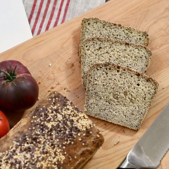 Whole grain gluten-free bread