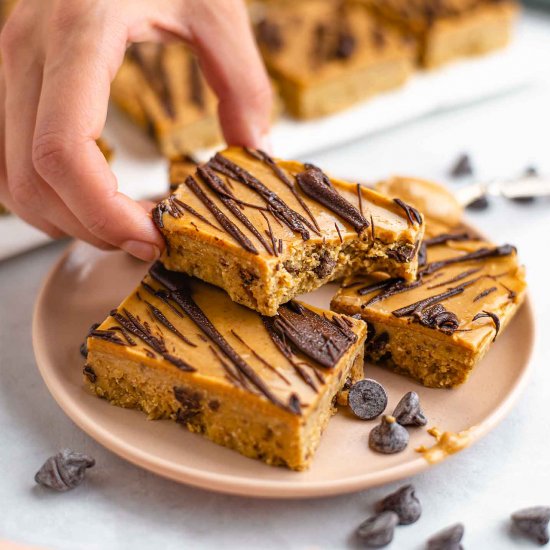 Chickpea PB Cookie Dough Bars