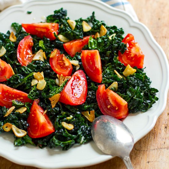 Cavolo Nero With Tomatoes & Garlic