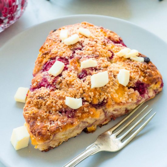 White Chocolate Raspberry Scones