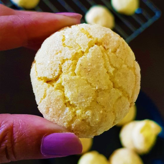 Mango Crinkle Cookies ( Eggless )