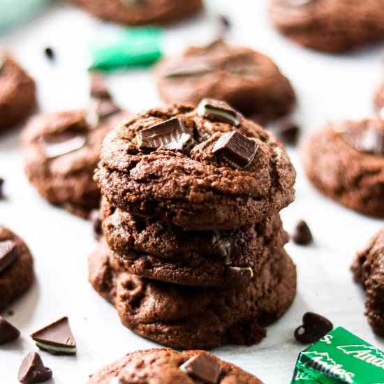 Double Chocolate Andes Mint Cookies