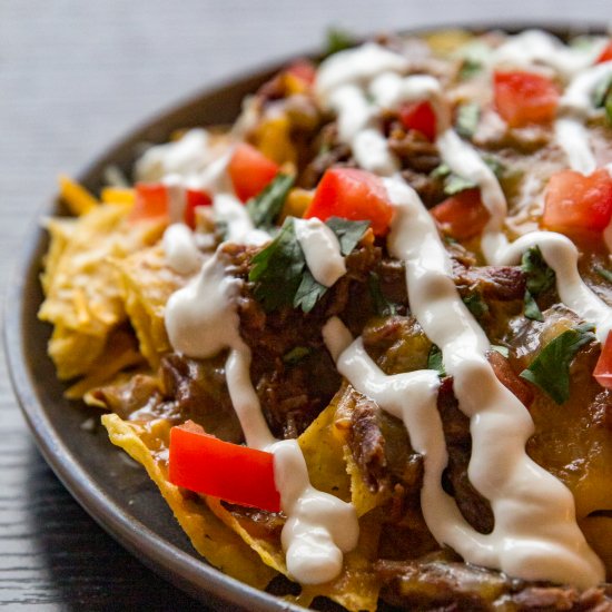 Smoked Shredded Beef Nachos