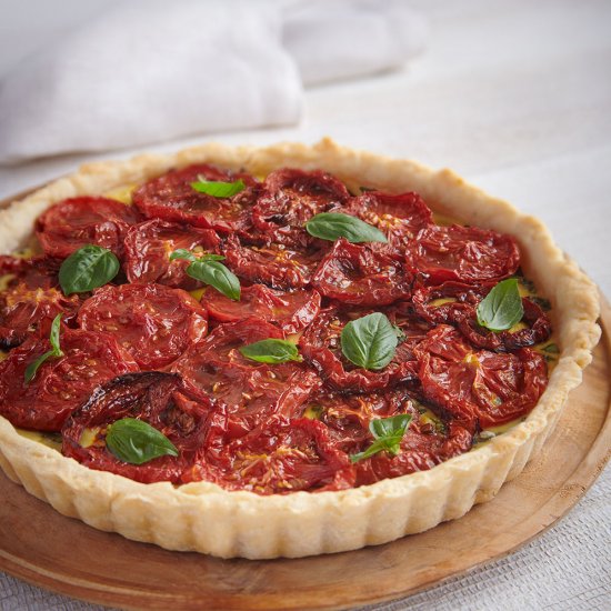 ROASTED TOMATO BASIL TART