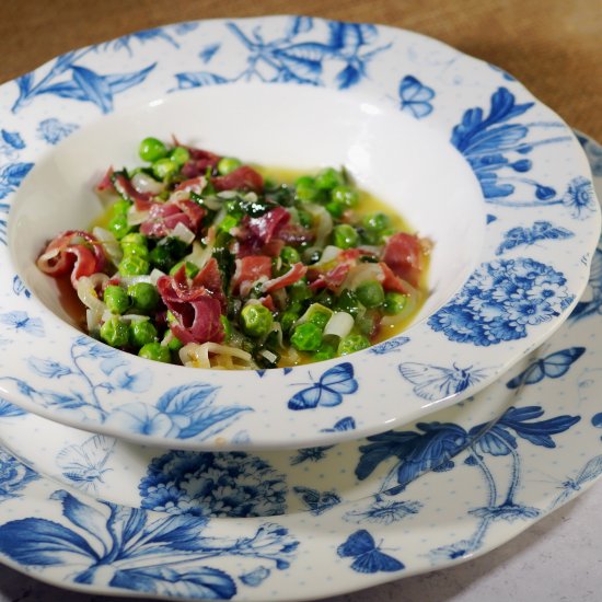 Fresh Peas and Ham