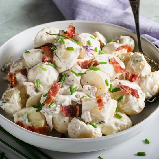 Creamy Potato Salad with Bacon