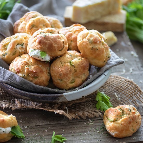 Three Cheese Celery Gougères