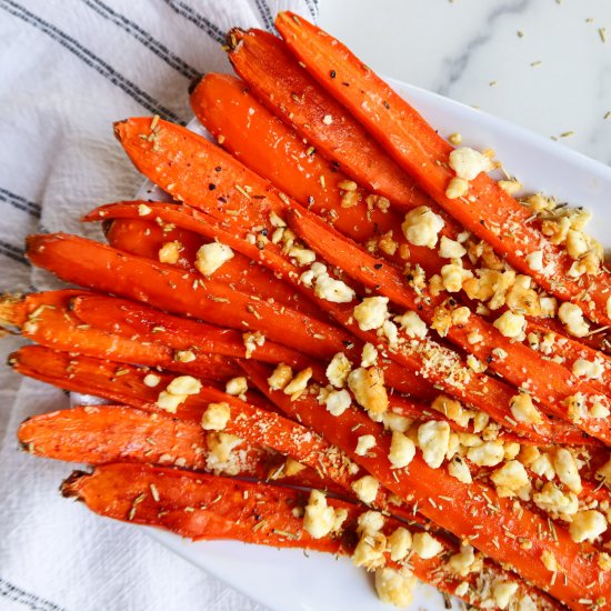 roasted carrots with honey & feta