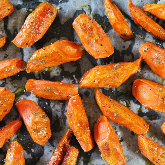 Oven roasted carrots