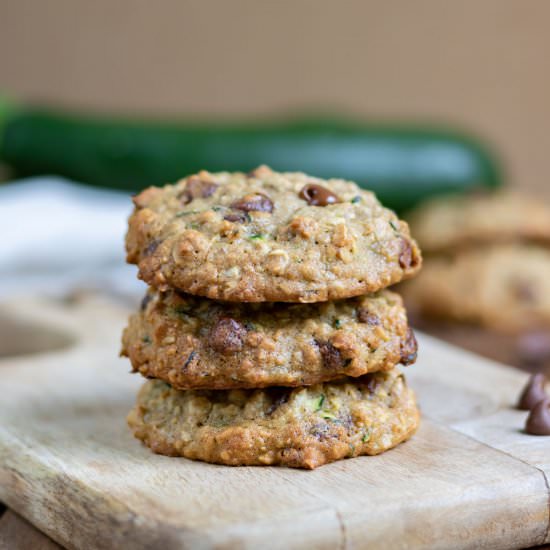 Chocolate Oatmeal Zucchini Cookies