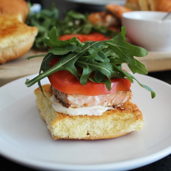 Pan-Seared Salmon Burgers