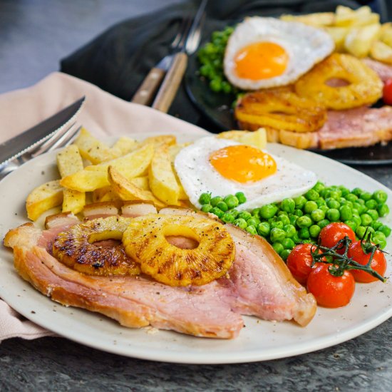 Gammon Steak – Ham Egg & Chips