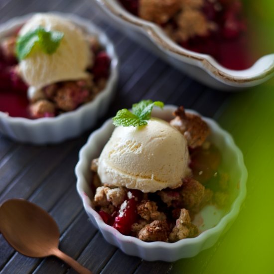 Vegan & Healthier Plum Crumble