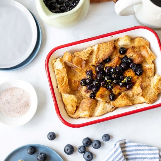 Baked French Toast with Blueberry M