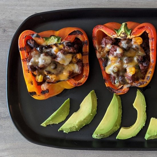 Spicy Chorizo Stuffed Bell Peppers