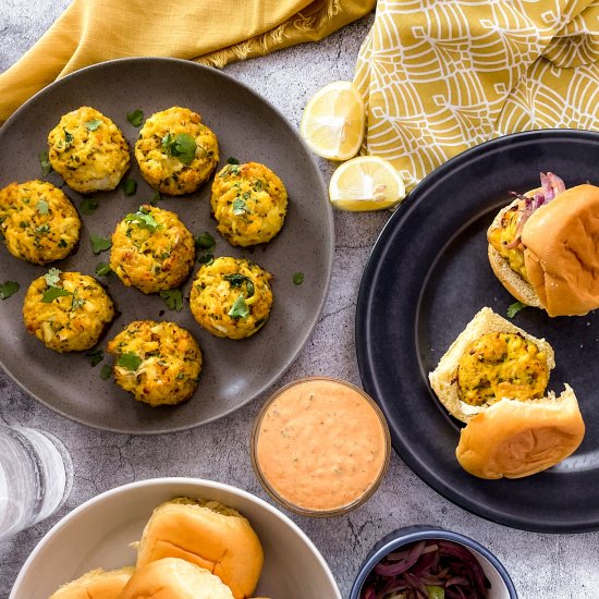 Tandoori Crab Cake Sliders