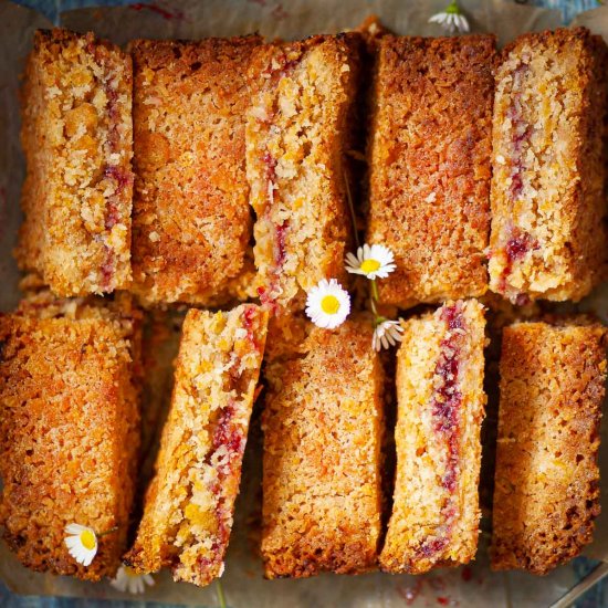 Jammy Cornflake Slices